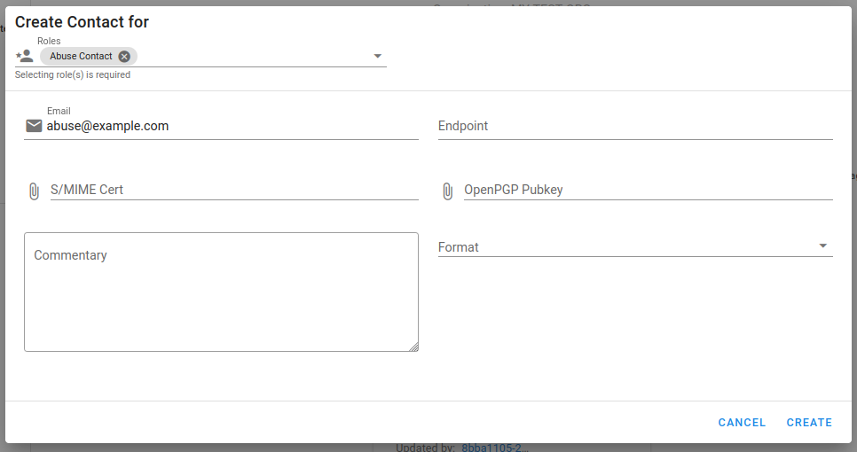 Contact form