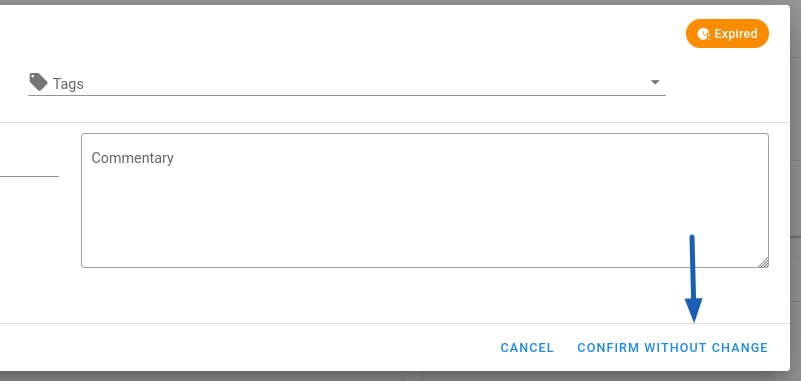 Confirming data